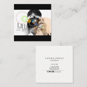 Carte De Visite Carré Photographie professionnelle