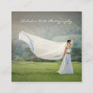 Carte De Visite Carré Photographie simple et élégante