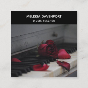 Carte De Visite Carré Piano Keys