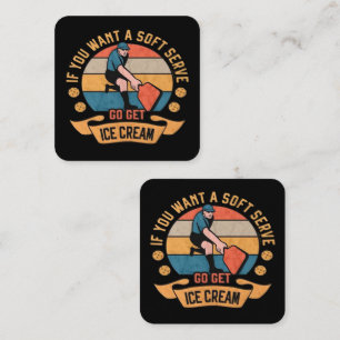 Carte De Visite Carré Pickleball Si vous voulez Soft Serve aller obtenir
