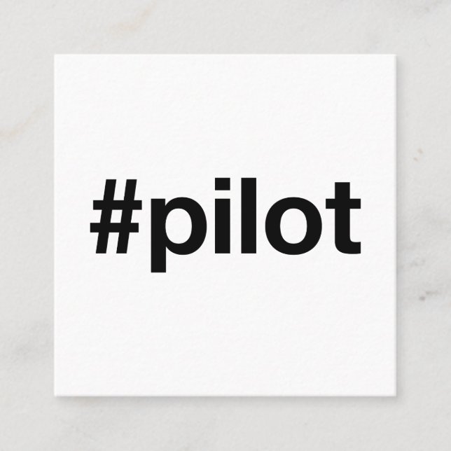 Carte De Visite Carré PILOTE Hashtag (Devant)
