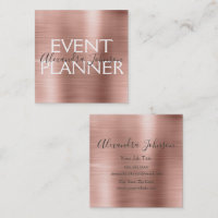 Pink & Rose Gold brossé Metal Event Planner