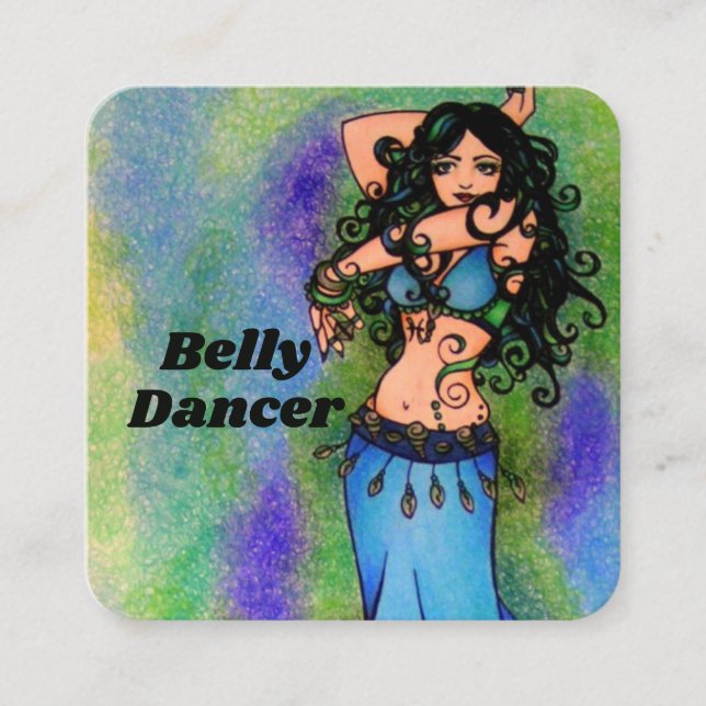 Carte De Visite Carré Pisces Belly Dancer Porte - clé (Devant)