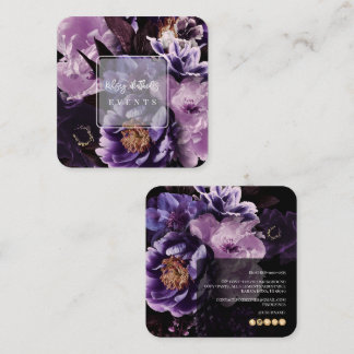 Carte De Visite Carré PixDezines Dark Moody Flowers