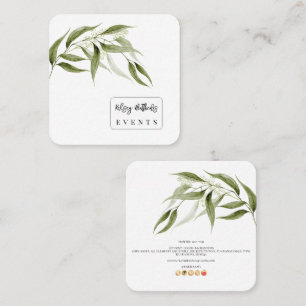 Carte De Visite Carré PixDezines Minimaliste Verdure Eucalyptus