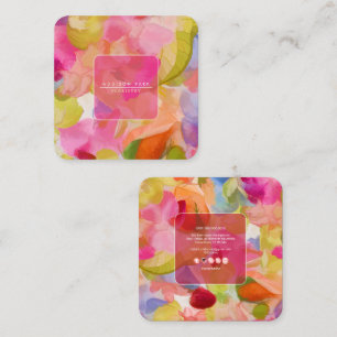 Carte De Visite Carré PixDezines O'kika Fleurs à l'aquarelle, Orchidées