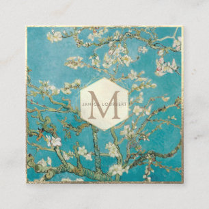 Carte De Visite Carré PixDezines Van Gogh Floraison d'amandier à Saint-R
