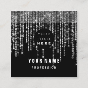 Carte De Visite Carré PLANNER d'événements Unique logo Eyeash VIP