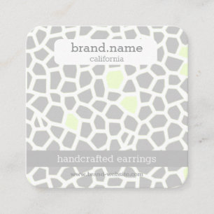 Carte De Visite Carré Porte-bijoux à peau de serpent gris