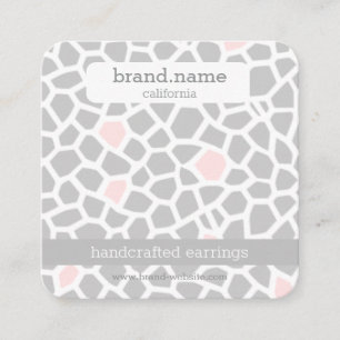 Carte De Visite Carré Porte-bijoux à peau de serpent rose