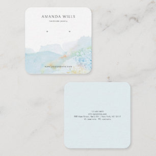 Carte De Visite Carré Porte-bijoux Porte-bijoux ・ Aquarelle Nature