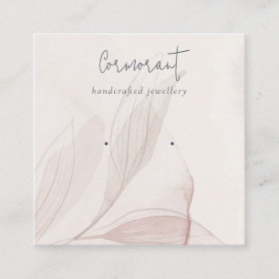 Carte De Visite Carré Porte-oreille Abstrait de feuillage d'aquarelle