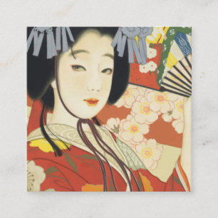 Carte De Visite Carré Poster Vintage voyage Osaka Japon