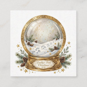 Carte De Visite Carré "premier noël de bébé 2026" "premier noël de béb
