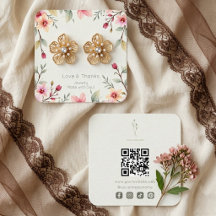 Présentoir à bijoux fleurs roses élégant MH26