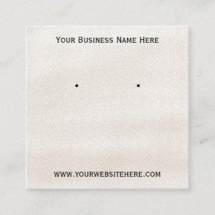 Carte De Visite Carré Présentoir de bijoux à texture neutre