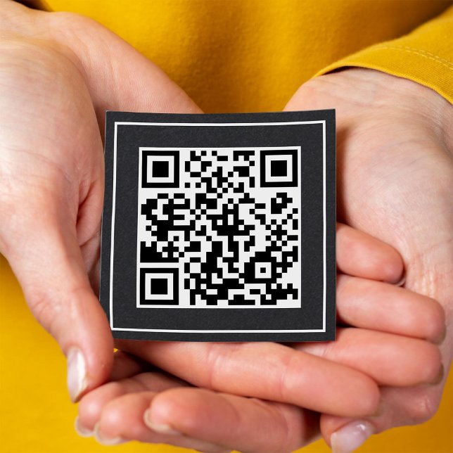 Carte De Visite Carré Prime QR personnalisée minimale (Custom QR Premium Square Business Cards)