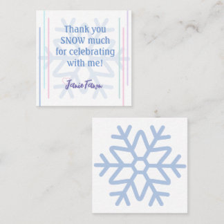 Carte De Visite Carré Princesse de glace 4e fête d'anniversaire Favorise