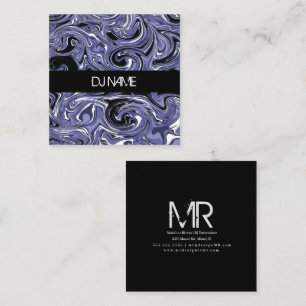 Carte De Visite Carré Producteur de musique d'affaires DJ abstrait psych