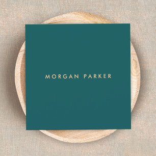 Carte De Visite Carré Professional Modern Simple Carré Turquoise