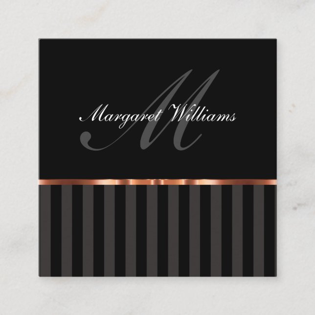 Carte De Visite Carré Professionnel chic de conseiller (Devant)