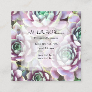 Carte De Visite Carré Professionnel de massage