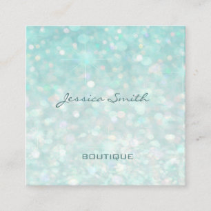Carte De Visite Carré Professionnel glamour moderne élégant bokeh
