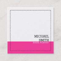 Professionnel Minimaliste Moderne Blanc Hot Pink