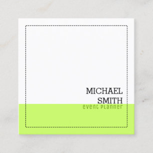 Carte De Visite Carré Professionnel Minimaliste Moderne Lune Blanche Ver