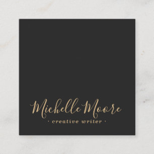 Carte De Visite Carré Professionnel minimaliste très gris foncé