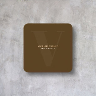 Carte De Visite Carré Professionnel Moderne Minimaliste Luxe Élégant
