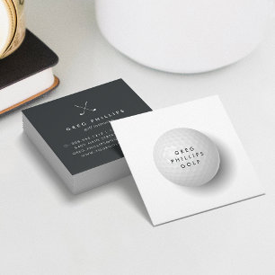 Carte De Visite Carré Professionnel ou instructeur moderne Black & White