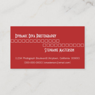 Carte de visite Carré professionnel, Rouge