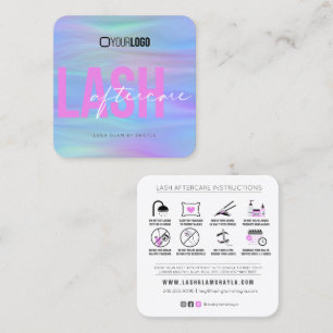 Carte De Visite Carré Prolongations de la laisse Instructions de soins p