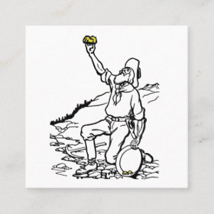 Carte De Visite Carré Prospecteur Gold Miner