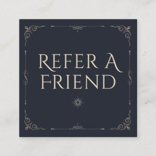 Carte De Visite Carré Psychique Moyen, Tarot, Spirituelle Référer Un Ami