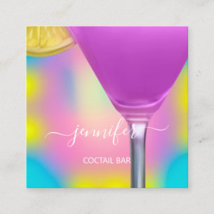 Carte De Visite Carré Pub Boissons Bar Restaurant Logo Lounge Logo Logo