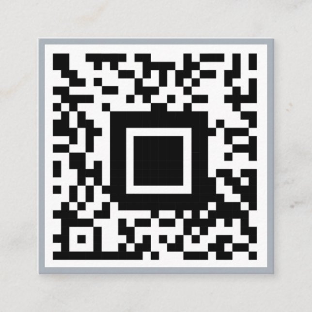 Carte De Visite Carré QR Code initial minimum monogramme entreprise (Devant)
