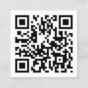Carte De Visite Carré QR Code minimaliste moderne