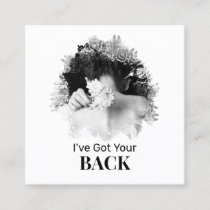 Carte De Visite Carré *~* QR Logo Chiropractor Chiropratique Spa Photo