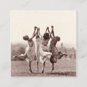 Carte De Visite Carré Quatre Sorcières Dansant Par Monte Verita