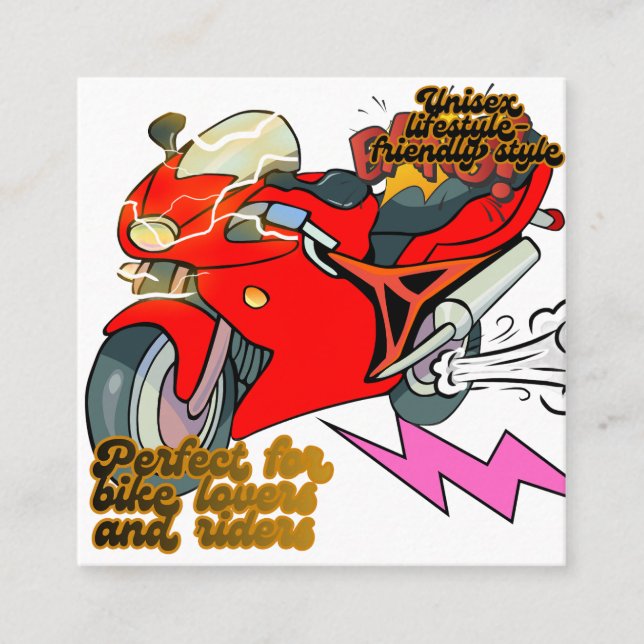 Carte De Visite Carré Racing Bike Art Speed (Devant)