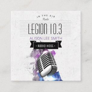 Carte De Visite Carré Radio / Animateur radio / Podcast / Chanteur