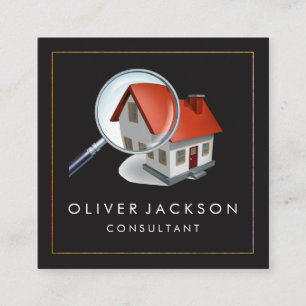 Carte De Visite Carré Recherche à domicile Locations immobilières