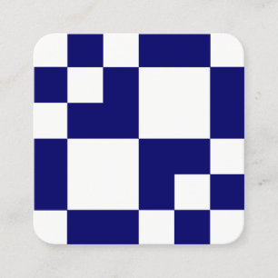 Carte De Visite Carré Rectangles géométriques et Carrés - Bleu profond d