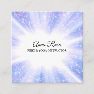 Carte De Visite Carré *~* Reiki Energy Healing Rays Light Worker