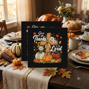 Carte De Visite Carré Rendez grâce au Seigneur Saison Automne
