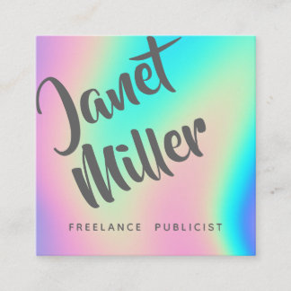 Carte De Visite Carré Rendre votre arc-en-ciel Abstrait et élégant