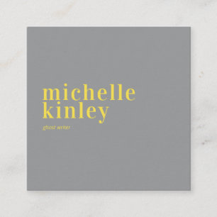 Carte De Visite Carré Réseau professionnel moderne et tendance en gris