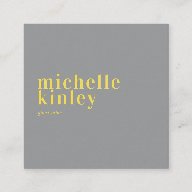 Carte De Visite Carré Réseau professionnel moderne et tendance en gris (Devant)